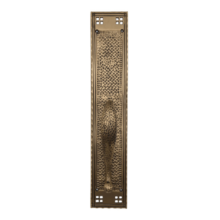 18 Inch Arts & Crafts Style Door Pull & Plate (Several Finishes Available)