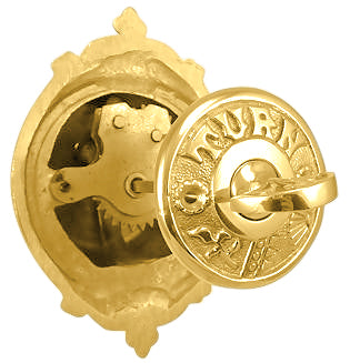 Brass Eastlake Mechanical Twist Door Bell 5 3/8 Inch Eastlake Doorbell