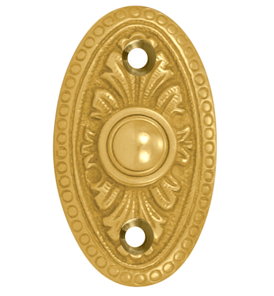 2 5/8 Inch Brass Doorbell Push Button Avalon Style (Several Finishes Available)
