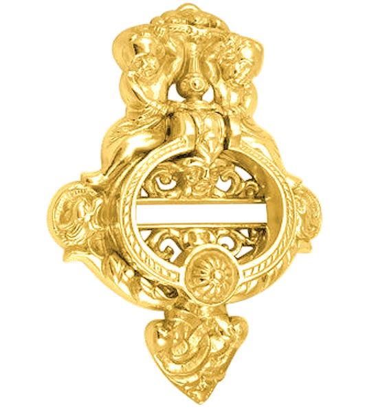 10 Inch French Empire Brass Cherubs Door Knocker (Several Finishes Available)