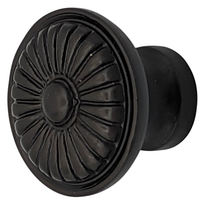 ##Antique Hardware## 1 1/4 Inch Solid Brass Vintage Art Deco Fan Cabinet and Furniture Knob