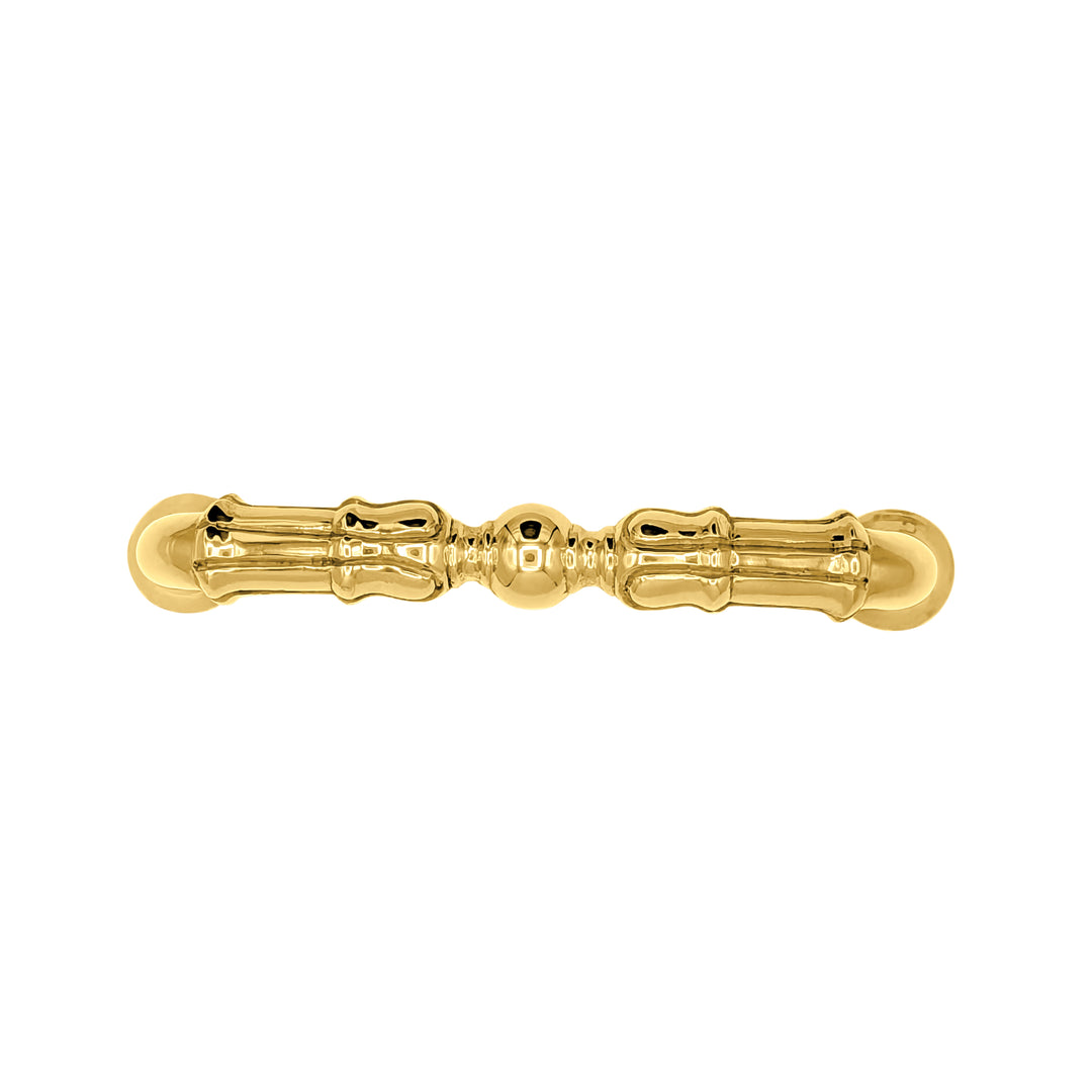 5 Inch Overall (4 1/3 Inch c-c)  Solid Brass Victorian Style Pull