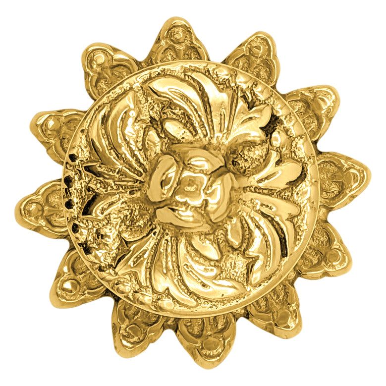 2 Inch Rococo Cabinet & Furniture Knob with Backplate (Several Finishes Available)