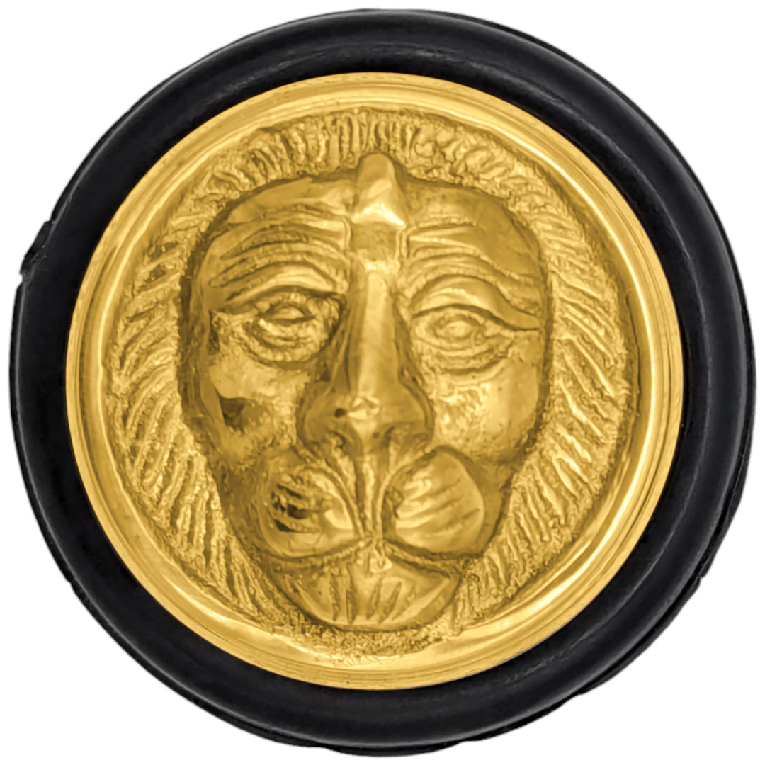 Lion Head Brass Floor Mount Door Stop (Several Finishes Available)