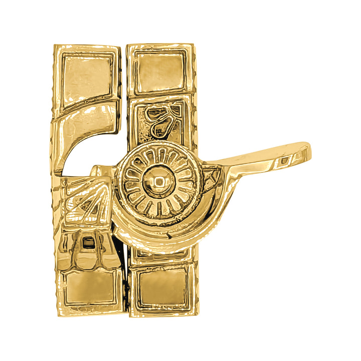 Solid Brass Art Deco Style Window Sash Lock (Several Finishes Available)