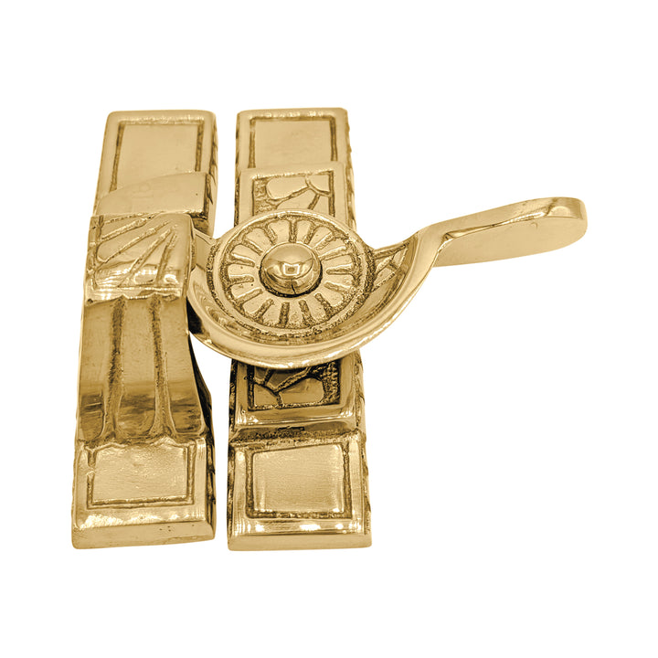 Solid Brass Art Deco Style Window Sash Lock (Several Finishes Available)