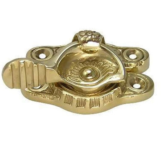 ##Antique Hardware## Floral Victorian Solid Brass Sash Window Lock (Several Finishes Available)