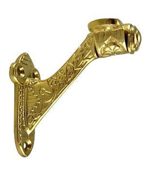 ##Antique Hardware## 3 1/2 Inch Solid Brass Lost Cast Wax Windsor Stair Rail Bracket