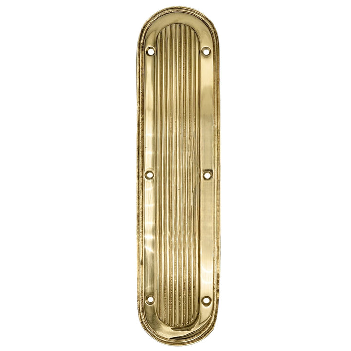 ##Antique Hardware## 10 1/2 Inch Classic Art Deco Solid Brass Push Plate (Several Finishes Available)