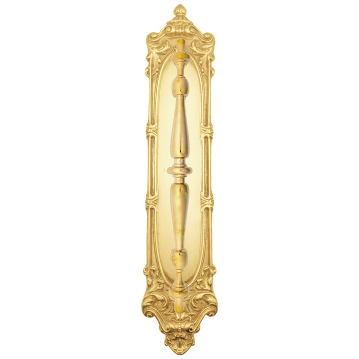 14 1/2 Inch Solid Brass Victorian Pull Plate (Several Finishes Available)