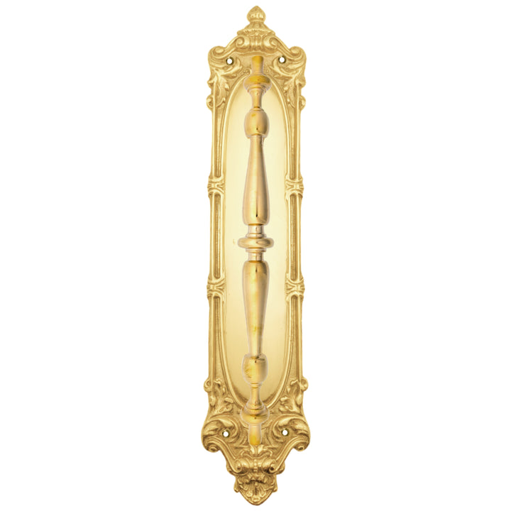 14 1/2 Inch Solid Brass Victorian Pull Plate (Several Finishes Available)