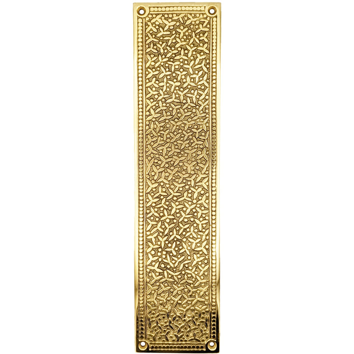 ##Antique Hardware## 12 Inch Solid Brass Rice Pattern Push Plate (Several Finishes Available)