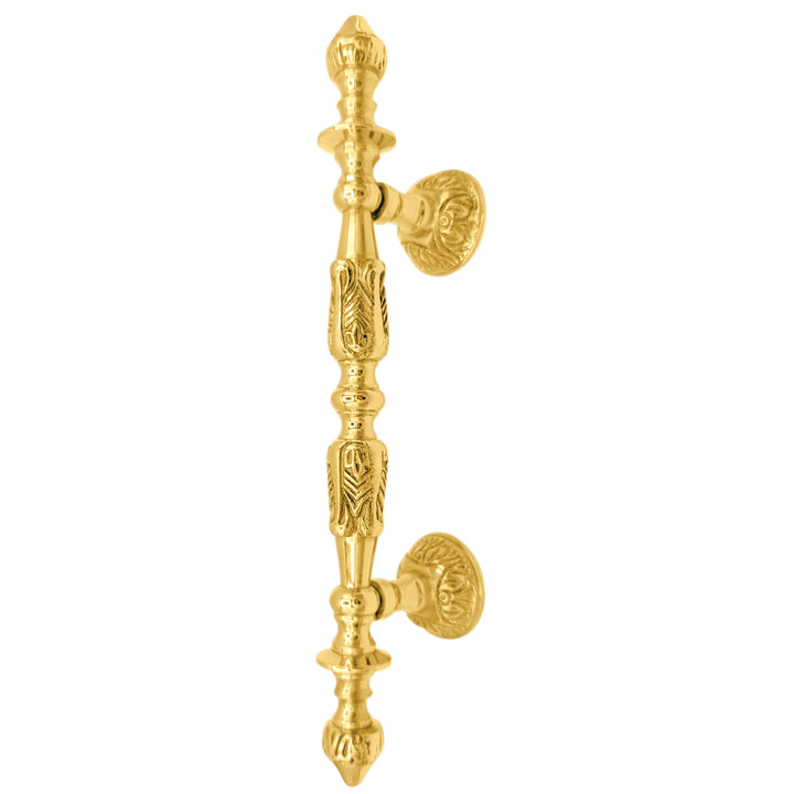 8 Inch (4 1/2 Inch C-C) Solid Brass French Empire Door Pull