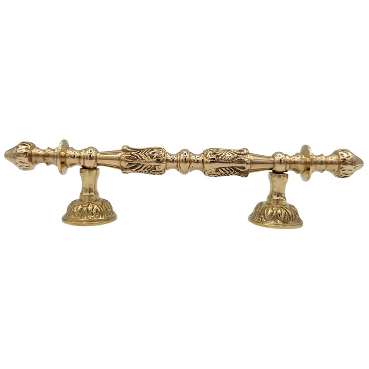 ##Antique Hardware## 8 Inch (4 1/2 Inch C-C) Solid Brass French Empire Door Pull