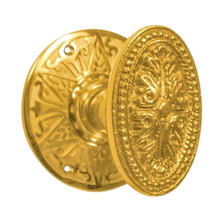 Eastlake Rosette Door Set with Avalon Oval Door Knobs (Several Finishes Available)