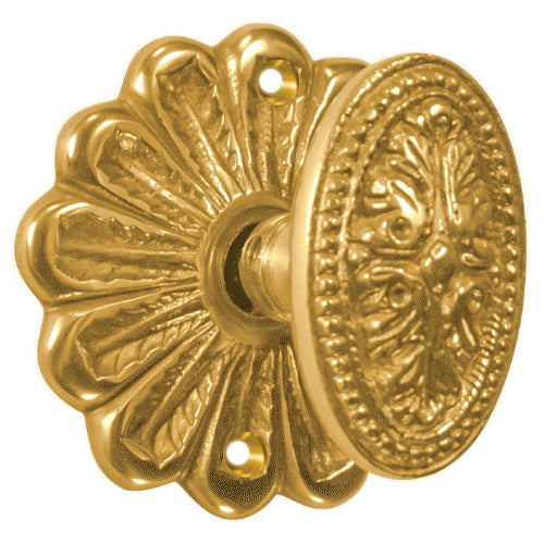 Maltesia Flower Rosette Door Set with Avalon Oval Door Knobs (Several Finishes Available)