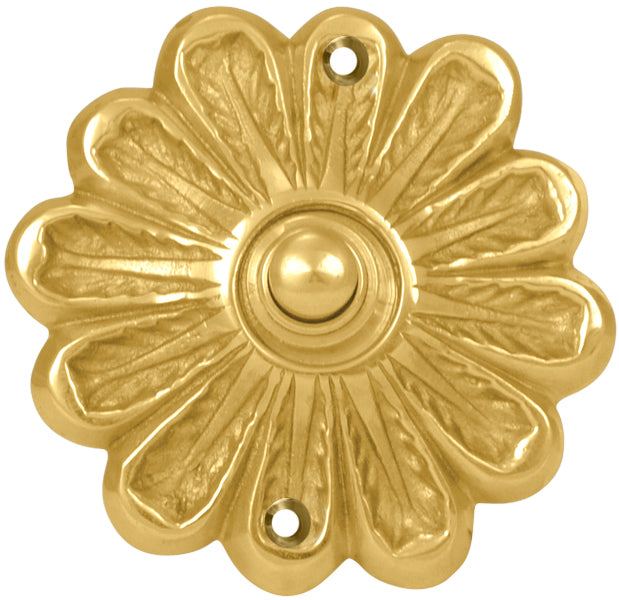 3 3/8 Inch Maltesia Style Door Bell Push Button (Several Finishes Available)