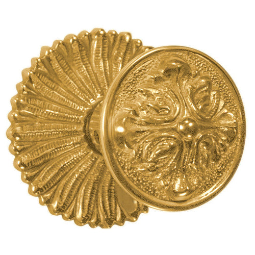 French Provincial Rosette Door Set with Romanesque Door Knobs (Several Finishes Available)