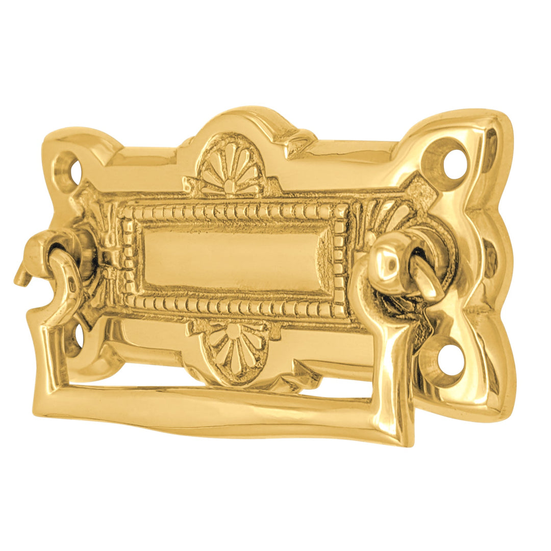 3 3/4 Inch (3 Inch c-c) Art Deco Solid Brass Drawer Pull (Several Finishes Available)