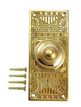 ##Antique Hardware## Solid Brass Eastlake Style Door Bell