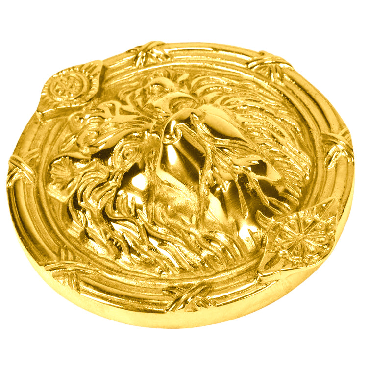 4 3/4 Inch Lion's Head Medallion (Several Finishes Available)
