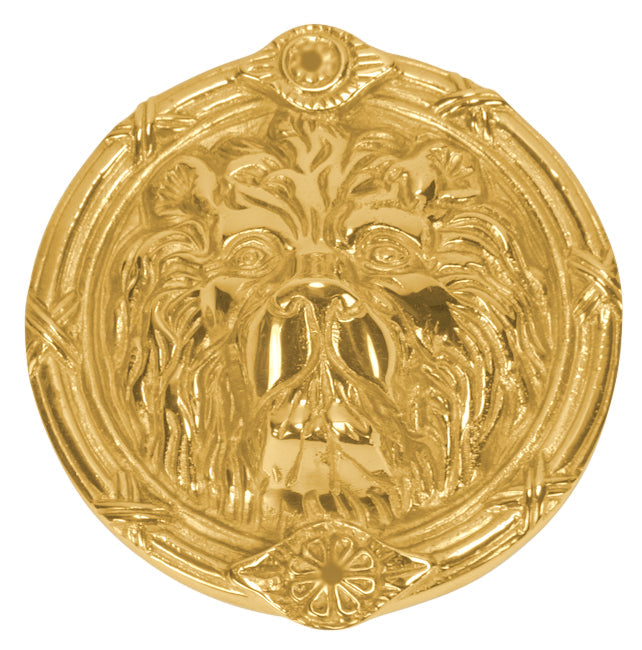 4 3/4 Inch Lion's Head Medallion (Several Finishes Available)
