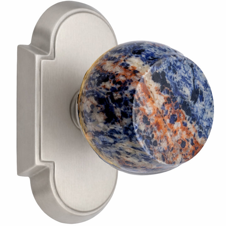 Magnifique® Arched Door Set with Royal Blue Knobs (Several Finishes Available)