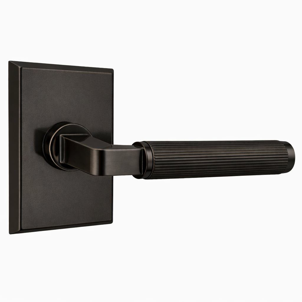 Magnifique® Rectangular Door Set with Modern Smooth Lever (Several Finishes Available)