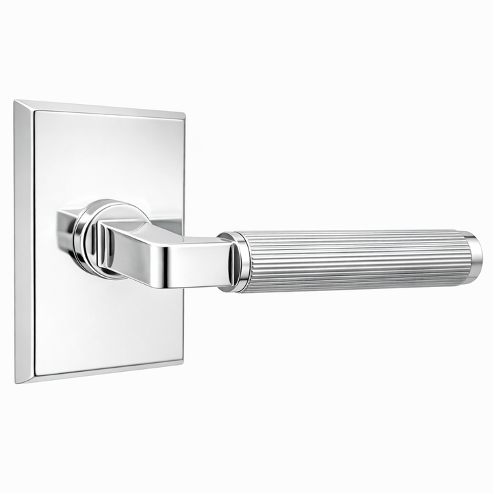 Magnifique® Rectangular Door Set with Modern Smooth Lever (Several Finishes Available)
