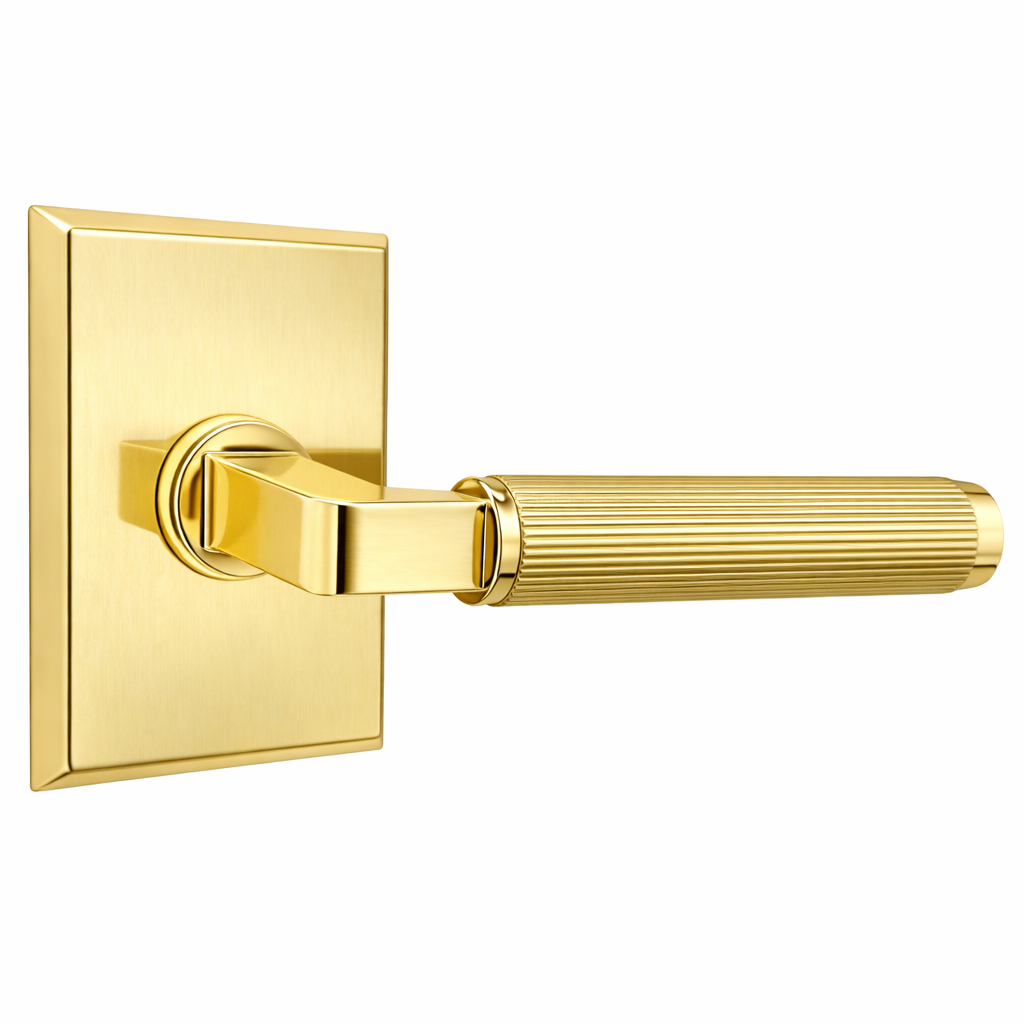 Magnifique® Rectangular Door Set with Modern Smooth Lever (Several Finishes Available)