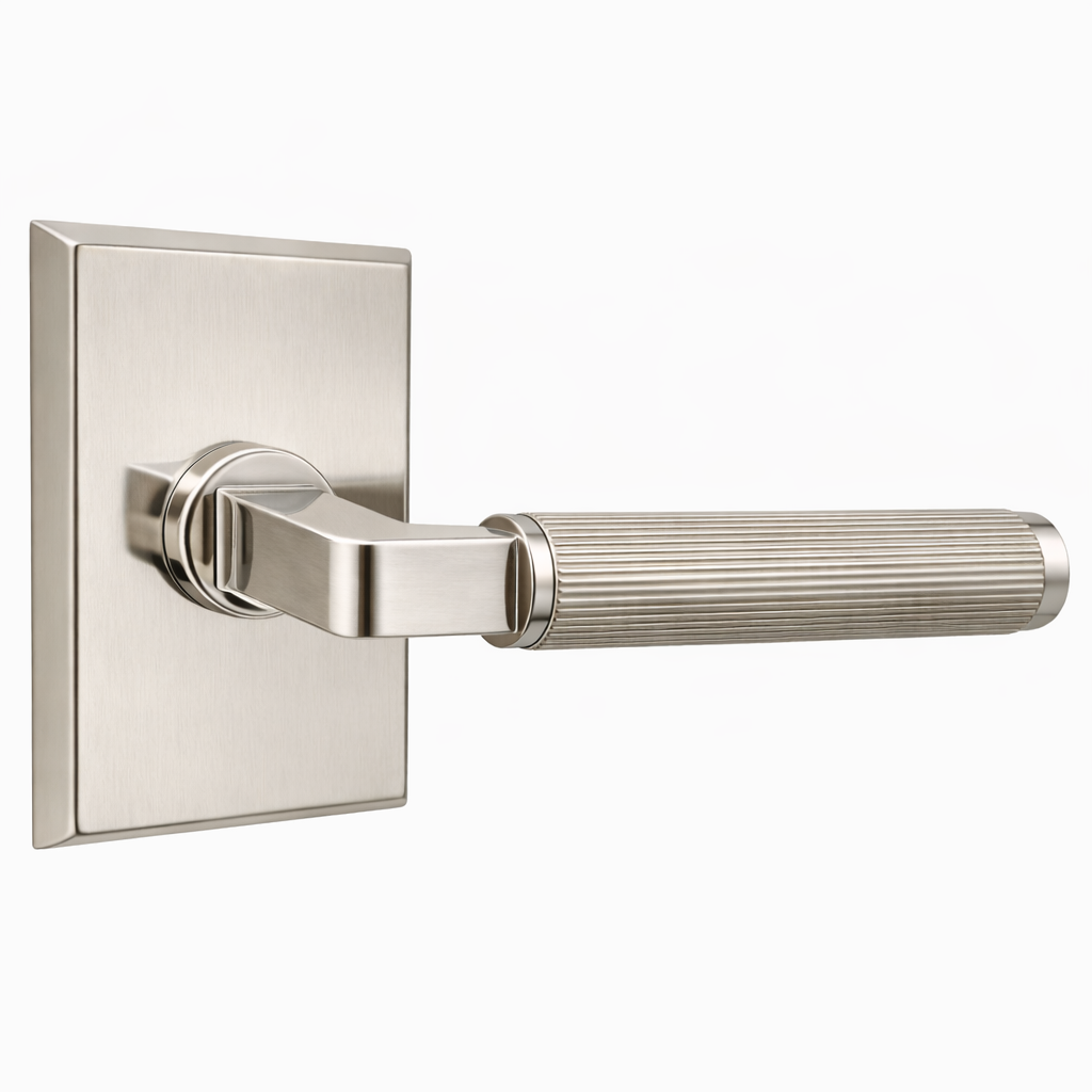Magnifique® Rectangular Door Set with Modern Smooth Lever (Several Finishes Available)