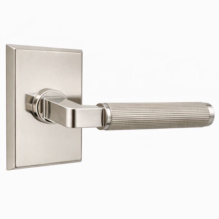 Magnifique® Rectangular Door Set with Modern Smooth Lever (Several Finishes Available)