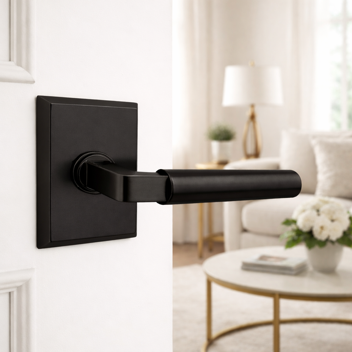 Magnifique® Rectangular Door Set with Modern Smooth Lever (Several Finishes Available)