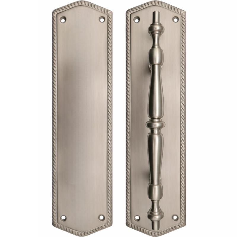 12 Inch Georgian Oval Roped Style Door Pull & Plate Set (Several Finishes Available)