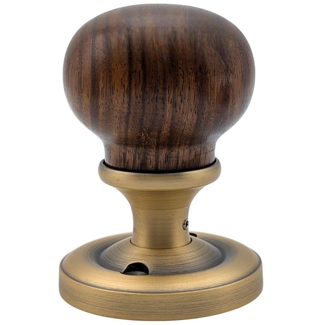 ##Antique Hardware## Magnifique™ Classic Door Set with Rosewood Knobs (Several Finishes Available)