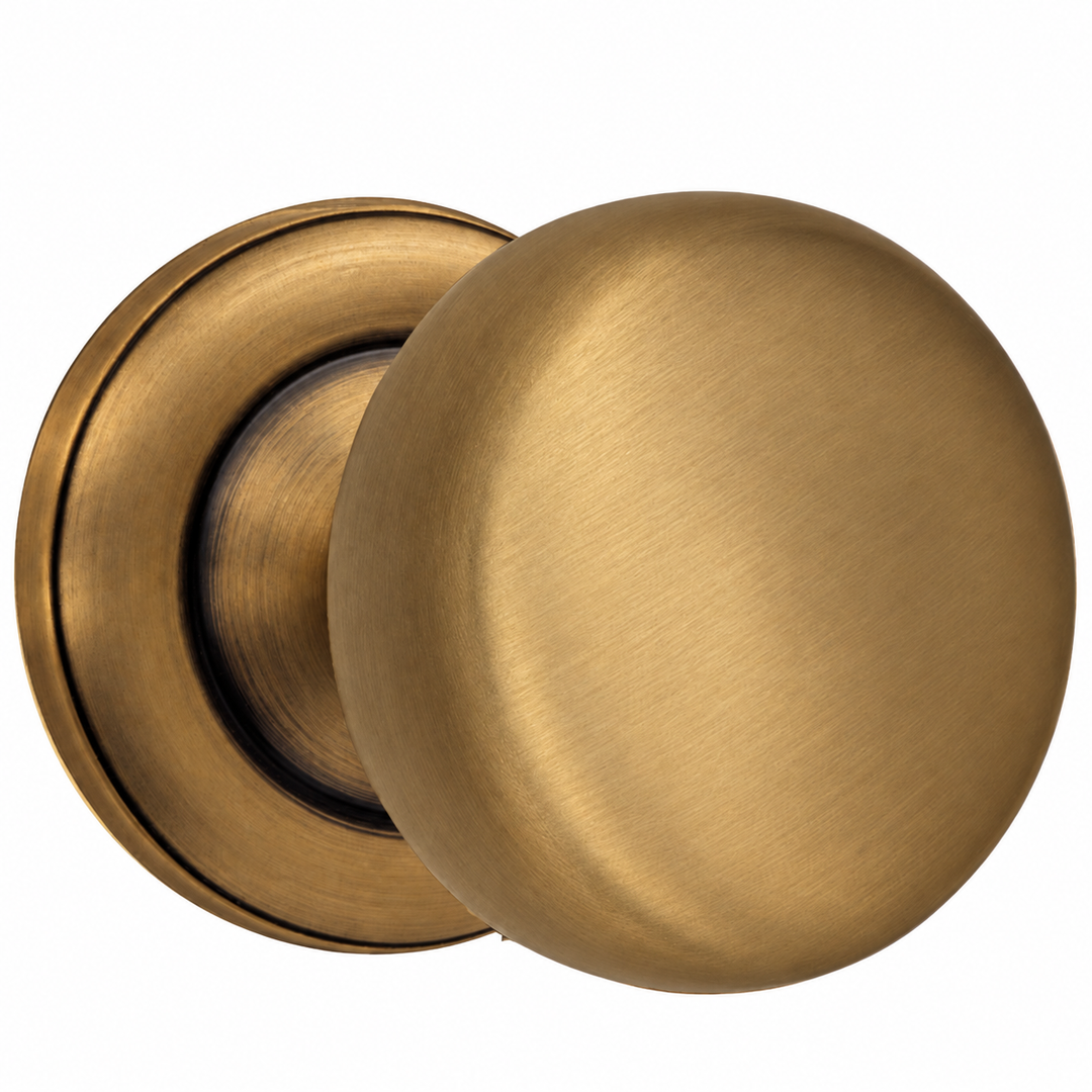 Magnifique® Classic Door Set with Brass Round Knobs (Several Finishes Available)