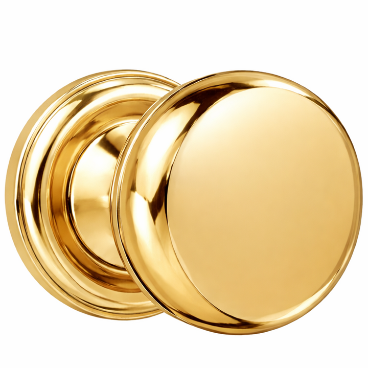 Magnifique® Classic Door Set with Brass Round Knobs (Several Finishes Available)