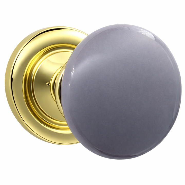 Magnifique® Classic Door Set with Gray Porcelain Knobs (Several Finishes Available)