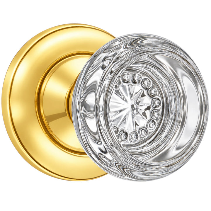 Magnifique® Classic Door Set with Round Crystal Knobs (Several Finishes Available)