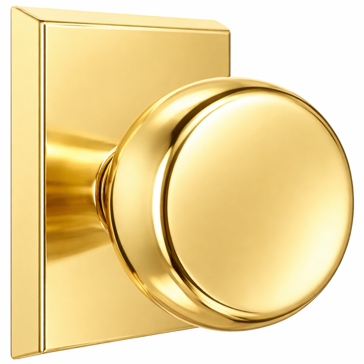 Magnifique® Rectangular Door Set with Brass Round Knobs (Several Finishes Available)