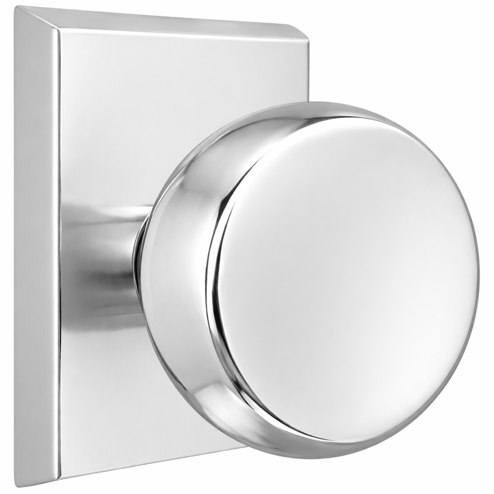 Magnifique® Rectangular Door Set with Brass Round Knobs (Several Finishes Available)