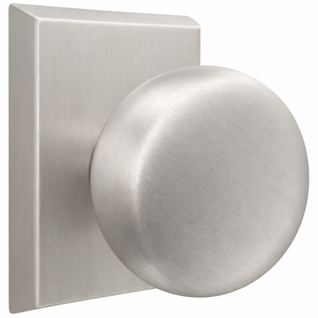 Magnifique® Rectangular Door Set with Brass Round Knobs (Several Finishes Available)
