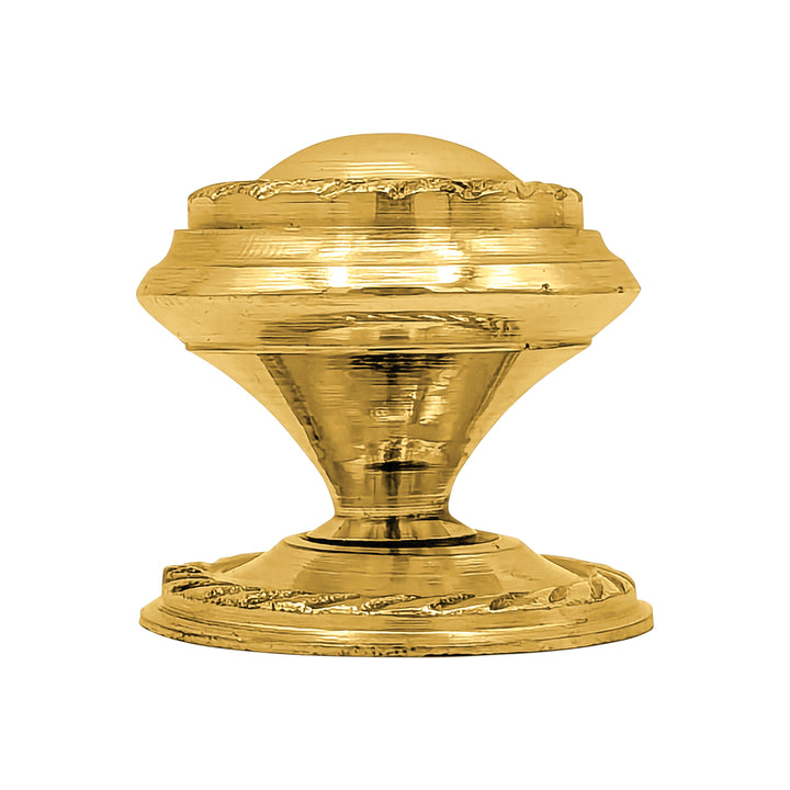 1 Inch Solid Brass Georgian Roped Round Cabinet & Furniture Knob