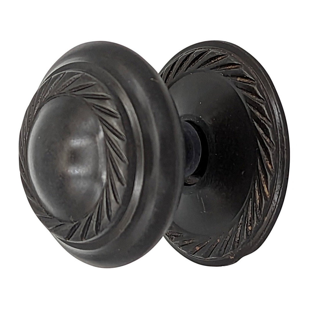 ##Antique Hardware## 1 1/2 Inch Georgian Roped Cabinet Knob with Backplate (Several Finishes Available)