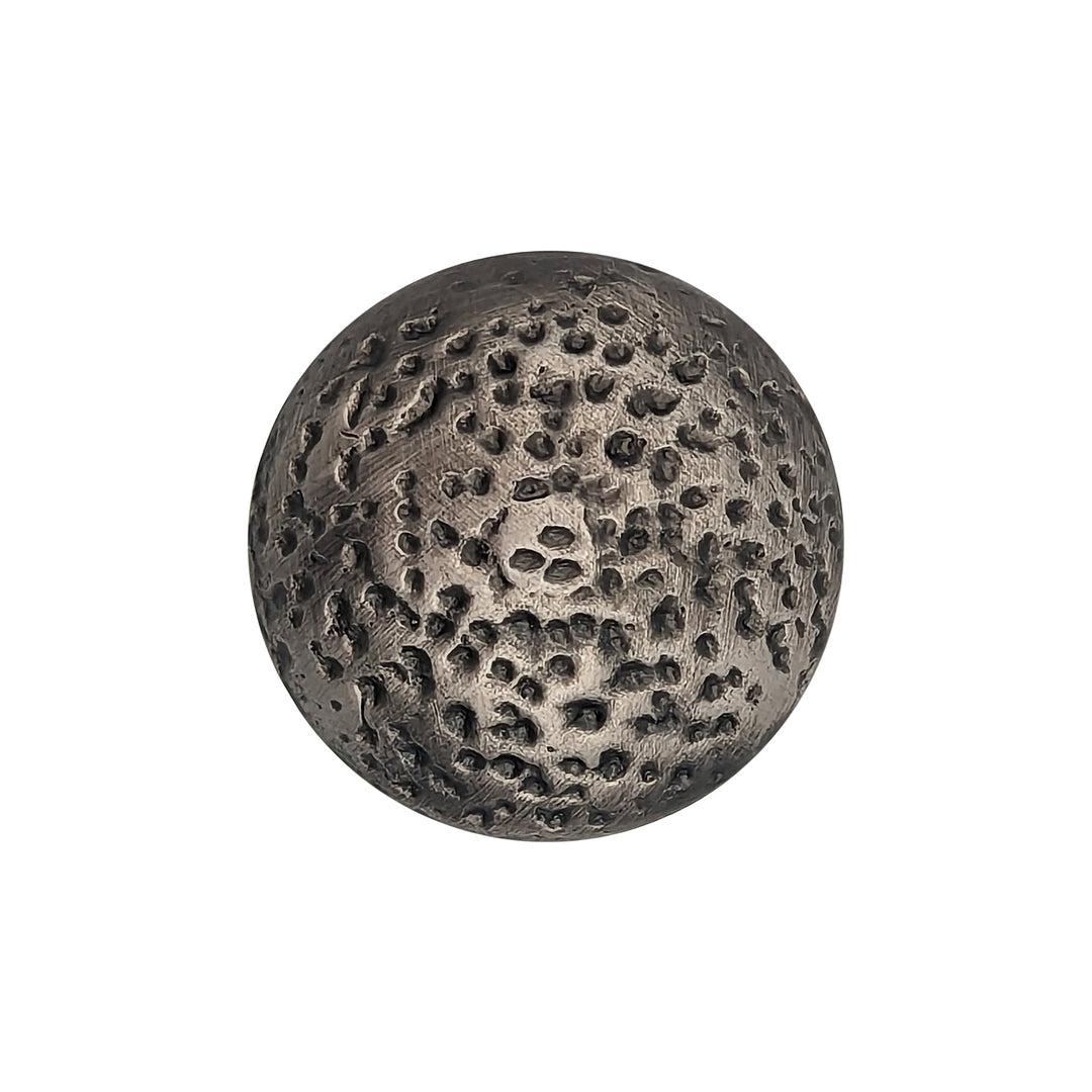 ##Antique Hardware## 1 1/4 Inch Solid Brass Hand-Hammered Round Cabinet & Furniture Knob