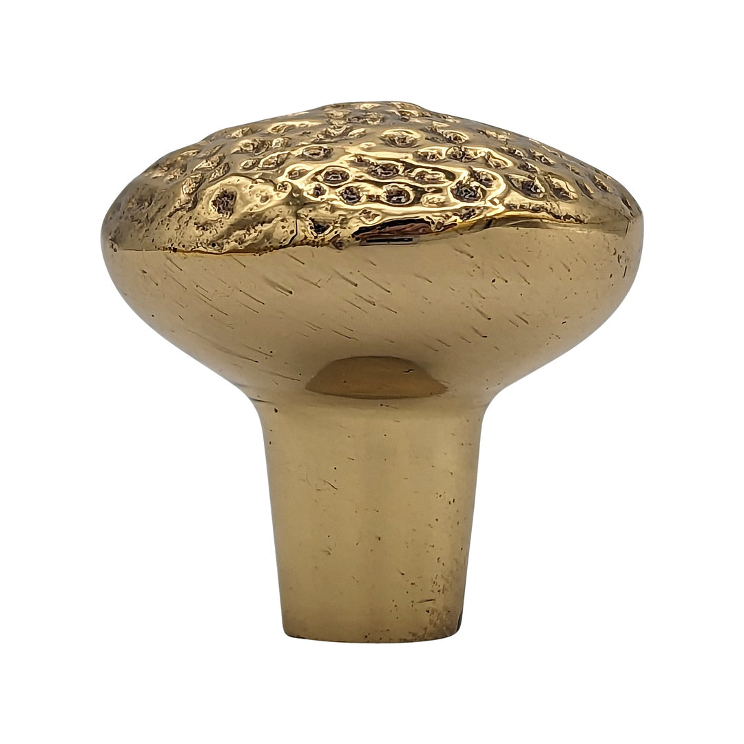 ##Antique Hardware## 1 1/4 Inch Solid Brass Hand-Hammered Round Cabinet & Furniture Knob