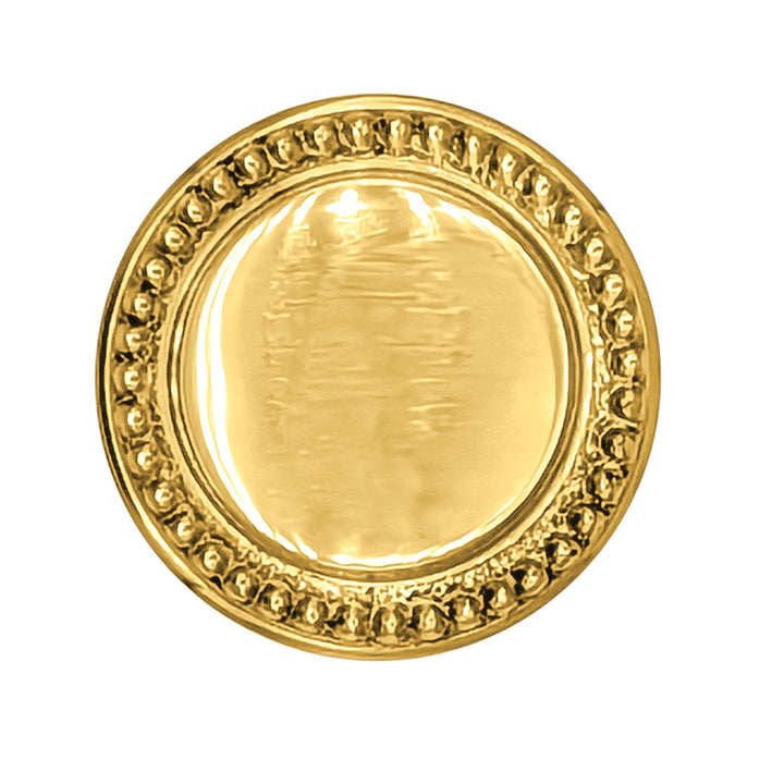 1 1/2 Solid Brass Beaded Round Cabinet & Furniture Knob