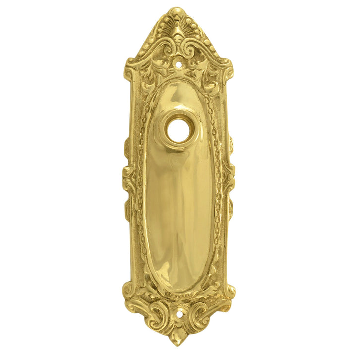 ##Antique Hardware## Ornate Victorian Long Solid Brass Backplate (Several Finishes Available)