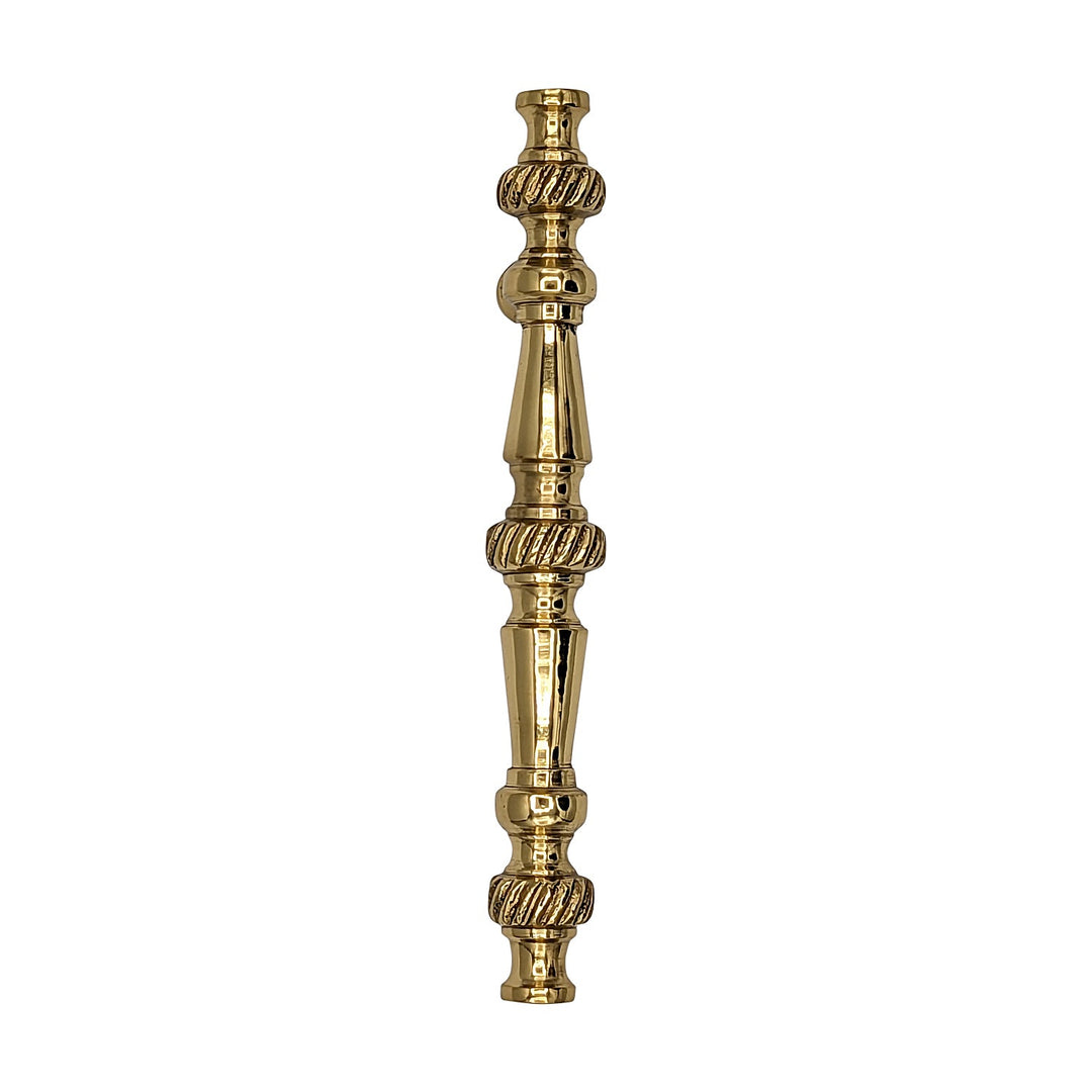 ##Antique Hardware## 5 Inch Overall (3 Inch c-c) Solid Brass Georgian Roped Style Pull (Several Finishes Available)