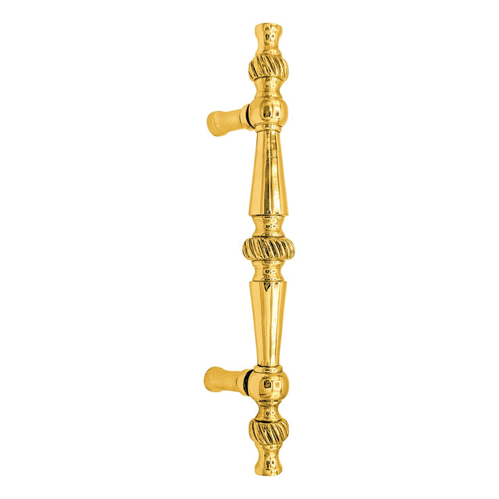 6 1/2 Inch Overall (4 Inch C-C) Solid Brass Georgian Pull (Several Finishes Available)